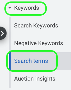 Search Terms in Google Ads